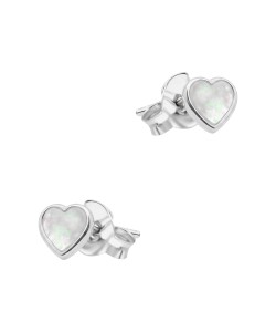 Heart Shaped Silver Stud Earring STS-6738